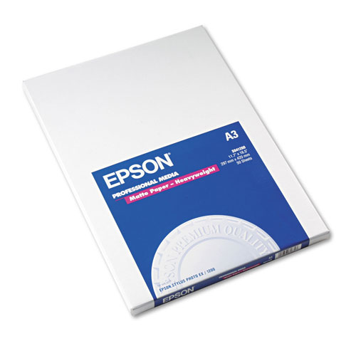 Epson Premium Matte Presentation Paper, 9 mil, 11.75 x 16.5, Bright White, 50/Pack