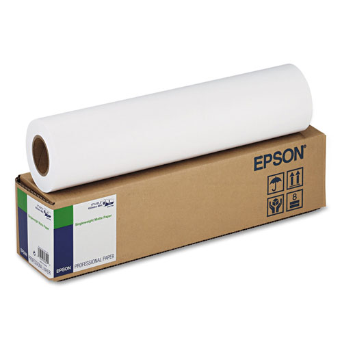 Epson Singleweight Matte Paper, 120 g, 2" Core, 17" x 131 ft., White