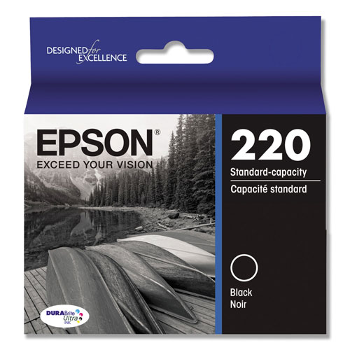 Epson T220120S (220) DURABrite Ultra Ink, 175 Page-Yield, Black