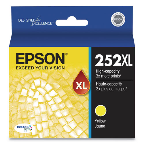 Epson T252XL420S (252XL) DURABrite Ultra High-Yield Ink, 1100 Page-Yield, Yellow