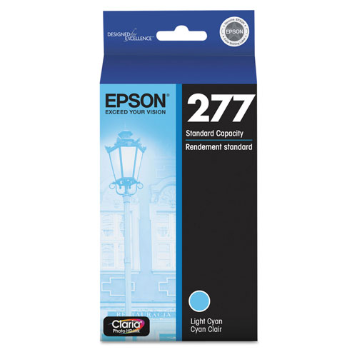 Epson T277520S (277) Claria Ink, 360 Page-Yield, Light Cyan