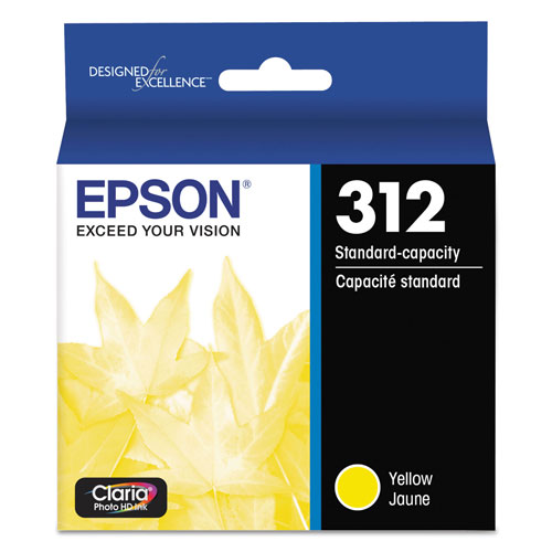Epson T312420S (312XL) Claria Ink, 360 Page-Yield, Yellow