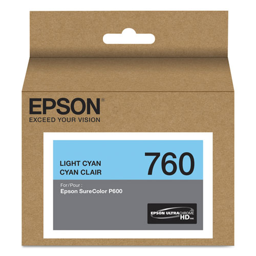 Epson T760520 (760) UltraChrome HD Ink, Light Cyan
