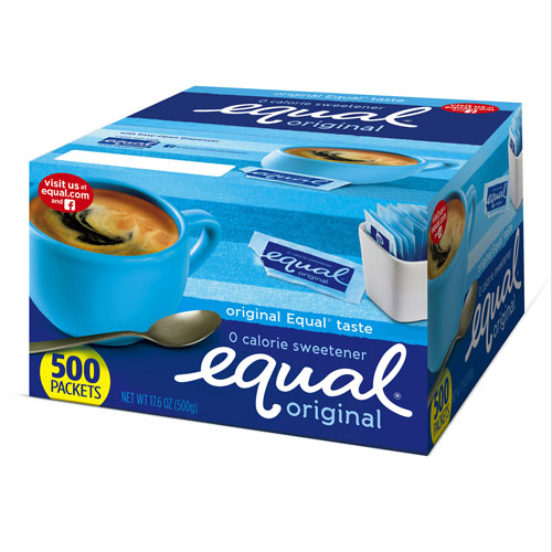 Equal® Zero Calorie Sweetener, 0.035 oz Packets, 500/Box