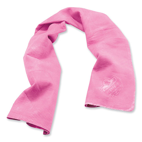 Ergodyne Chill-Its 6602 Evaporative PVA Cooling Towel, 29.5 x 13, One Size Fits Most, PVA, Pink