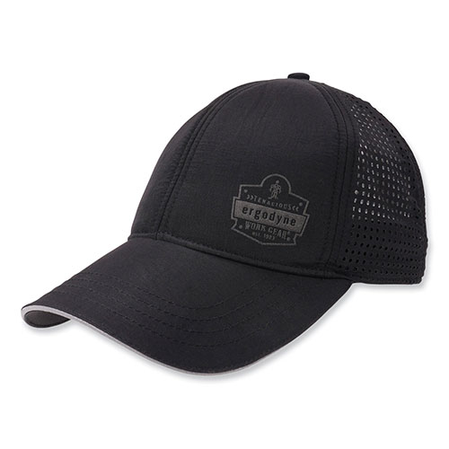 Ergodyne Chill-Its 8937 Performance Cooling Baseball Hat, One Size Fits Most, Black