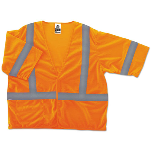 Ergodyne GloWear 8310HL Type R Class 3 Economy Mesh Vest, Orange, 2XL/3XL