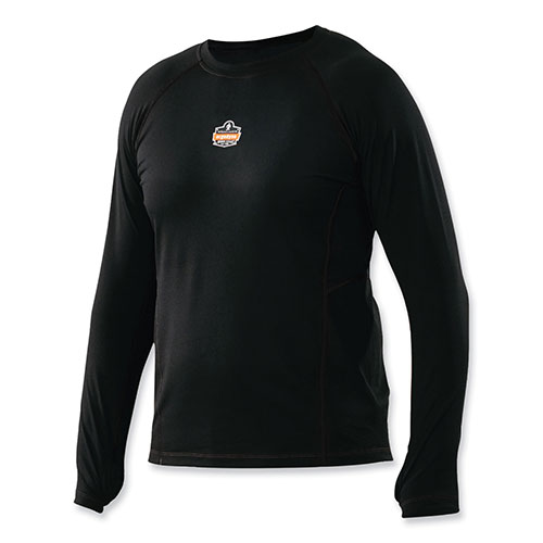 Ergodyne N-Ferno 6435 Midweight Long Sleeve Base Layer Shirt, 2X-Large, Black