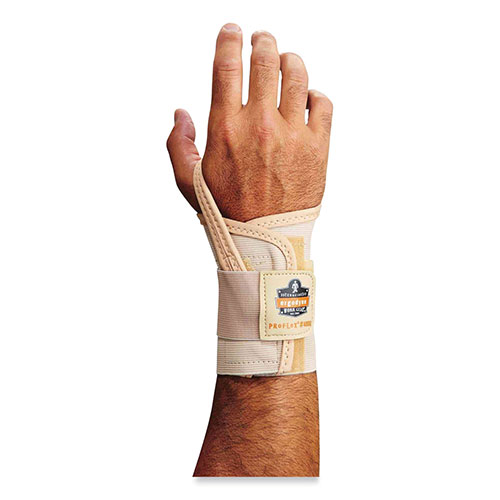 Ergodyne ProFlex 4000 Single Strap Wrist Support, Large, Fits Left Hand, Tan