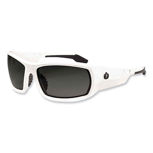 Ergodyne Skullerz Odin Safety Glasses, White Nylon Impact Frame, Polarized Smoke Polycarbonate Lens