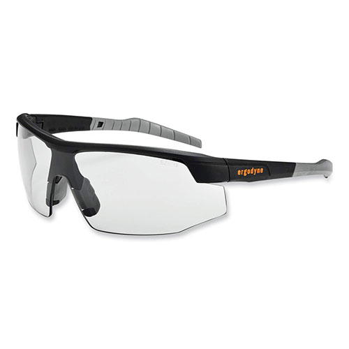 Ergodyne Skullerz Skoll Safety Glasses, Black Nylon Impact Frame, AntiFog, Indoor/Outdoor Polycarbon Lens