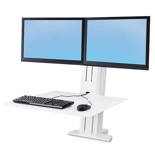 Ergotron WorkFit-S Sit-Stand Workstation, 24", White