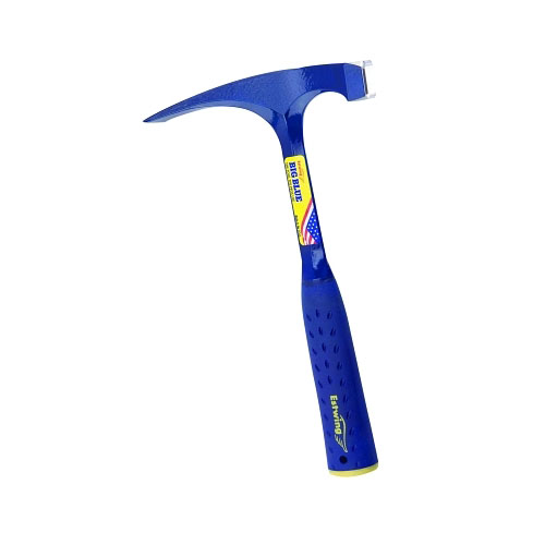 Estwing Big Face Bricklayer Hammers, 22 oz, 12 in, Steel Handle