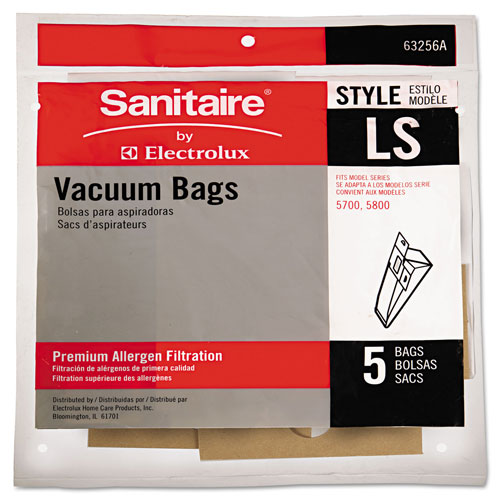 Eureka Commercial Upright Vacuum Cleaner Replacement Bags, Style LS, 5/Pack