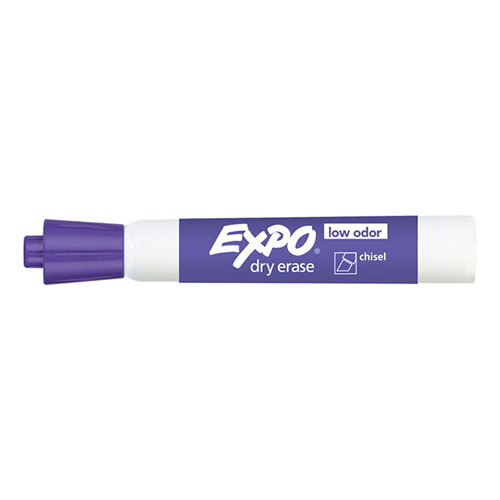 Expo® Low-Odor Dry-Erase Marker, Broad Chisel Tip, Purple