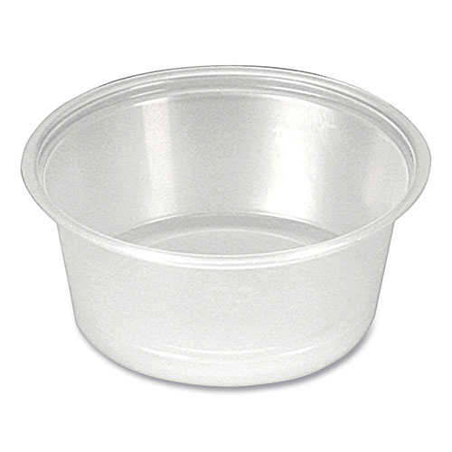 Fabri-Kal Portion Cups, 1.5 oz, Clear, 250/Sleeve, 10 Sleeves/Carton