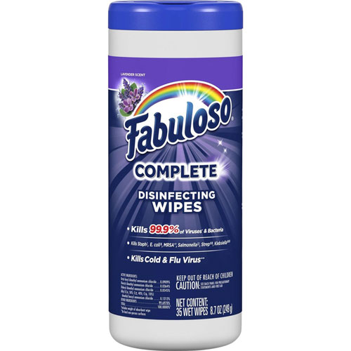 Fabuloso® Disinfecting Wipes - Wipe - Lavender Scent - 35 / Carton