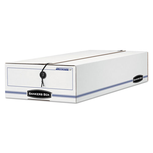 Fellowes LIBERTY Check and Form Boxes, 6.25" x 24" x 4.5", White/Blue, 12/Carton