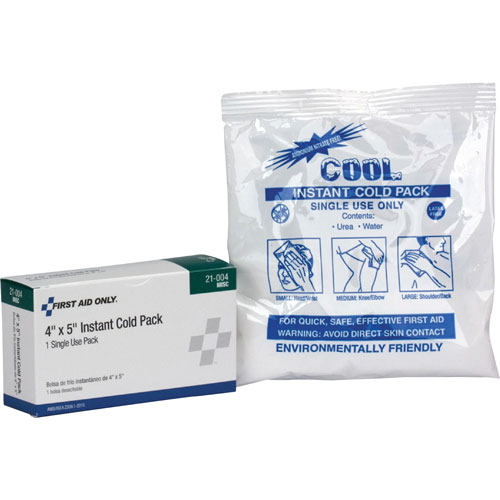 First Aid Only Single Use Instant Cold pack, 4" x 5"