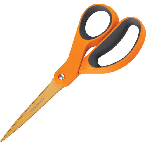 Fiskars Premier Classic Scissors, 8" Long, Orange Straight Handle