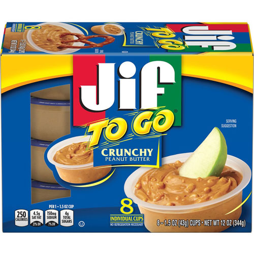 Folgers Jif Crunchy Peanut Butter - Peanut - 8 / Pack