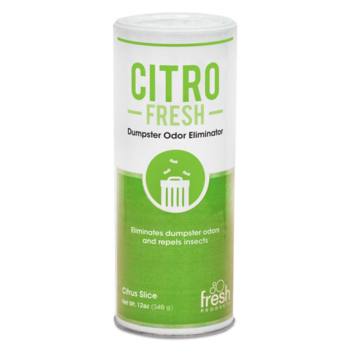 Fresh Products Citro Fresh Dumpster Odor Eliminator, Citronella, 12 oz Canister, 12/Carton