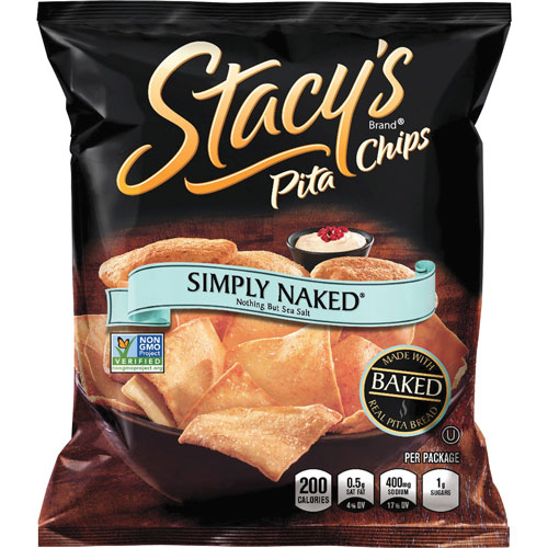 Frito Lay Pita Chips, Simply Naked, 5-1/4"Wx1-1/2"Lx6-3/4"H, 24/BX