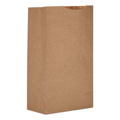 GEN Grocery Paper Bags, 30 lbs Capacity, #3, 4.75"w x 2.94"d x 8.56"h, Kraft, 500 Bags