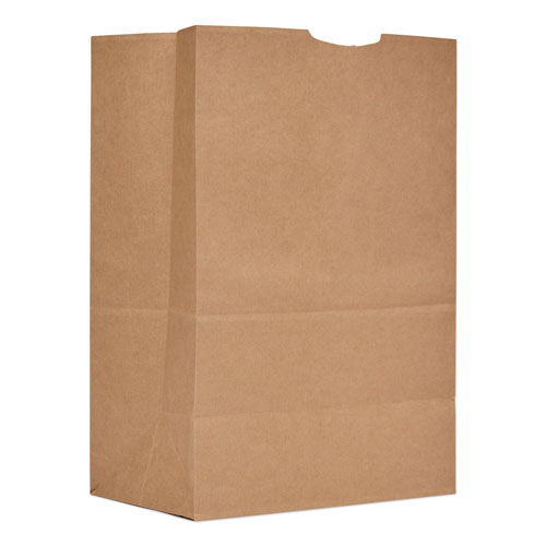 GEN Grocery Paper Bags, 52 lbs Capacity, 1/6 BBL, 12"w x 7"d x 17"h, Kraft, 500 Bags