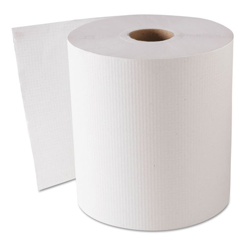 GEN Hardwound Roll Towels, White, 8" x 800 ft, 6 Rolls/Carton