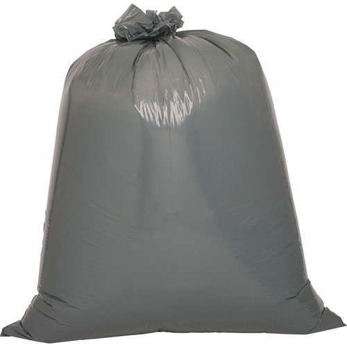 Genuine Joe Black Flat-Bottom Trash Bags, 33 Gallon, 33" X 40", Case of 100