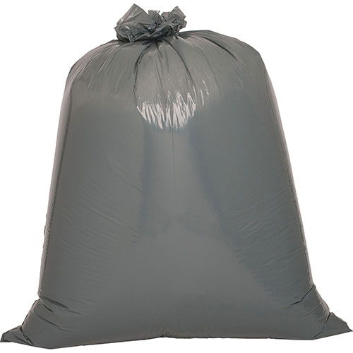 Genuine Joe Black Flat-Bottom Trash Bags, 55 Gallon, 39" X 56", Case of 50