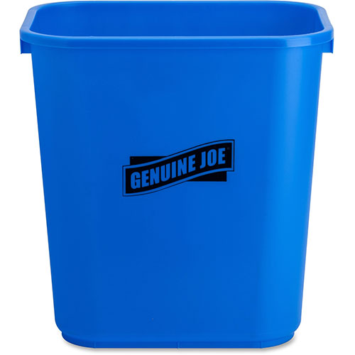 Genuine Joe Blue Recycling Wastebasket, 7.1 Gallon