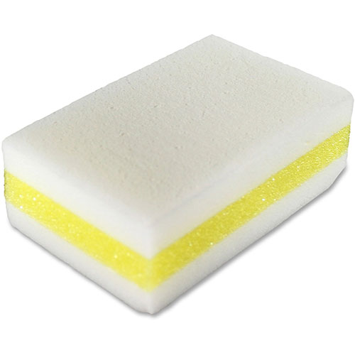 Genuine Joe Cleaning Sponges, Chemical-free, 4-1/2"x2-4/5"x4-1/2", 5/PK, White