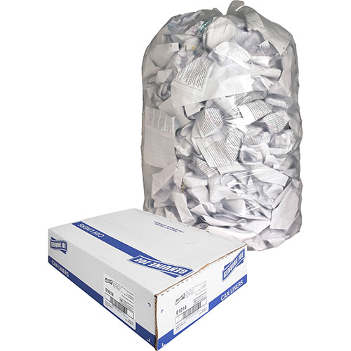 Genuine Joe Clear Trash Bags, 60 Gallon, 0.8 Mil, 38" X 58", Box of 100