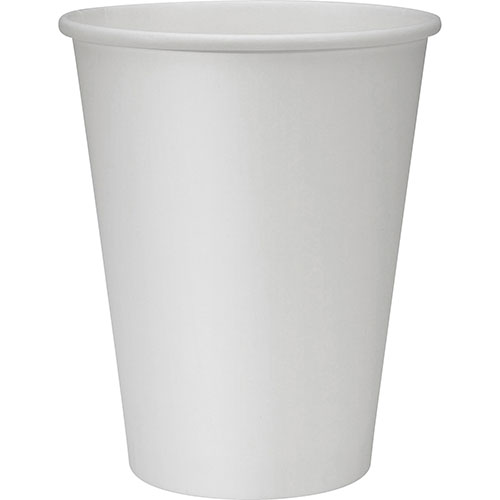 Genuine Joe Hot Cups, 12 OZ, White, Case of 1000