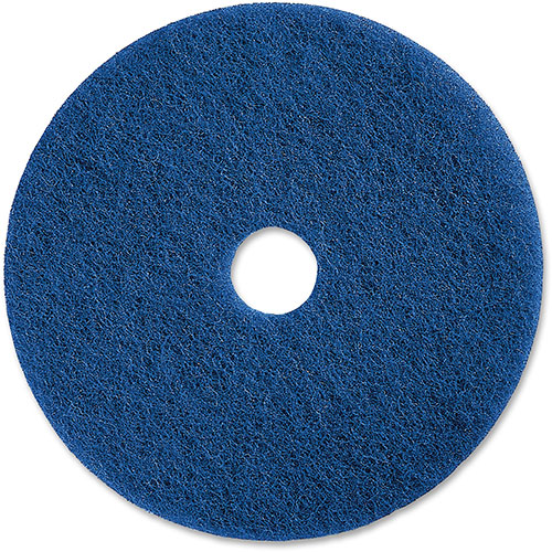 Genuine Joe Scurbbing Floor Pads, 20", Medium Duty, 5/CT, Blue
