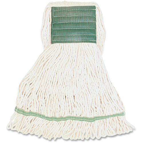 Genuine Joe Synthetic Blend Wide Band Looped Mop, 16oz., White