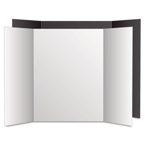 Geographics Too Cool Tri-Fold Poster Board, 36 x 48, Black/White, 6/PK