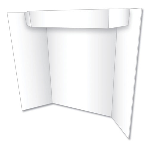 Geographics Too Cool Tri-Fold Poster Board, 24 x 36, White/White