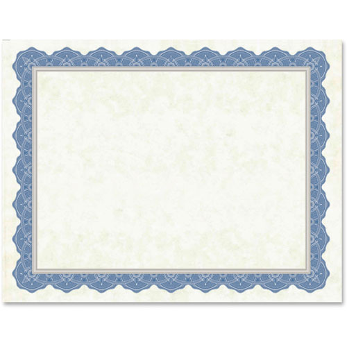Geographics Traditional Certificates, 8-1/2" x 11", 15SH/PK, Blue