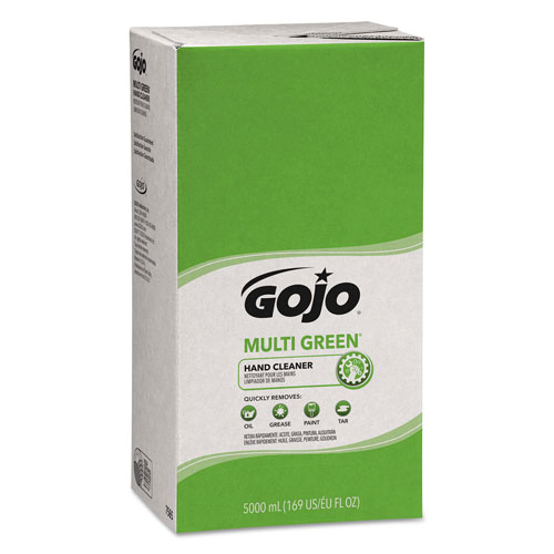 Gojo MULTI GREEN Hand Cleaner Refill, 5000mL, Citrus Scent, Green, 2/Carton