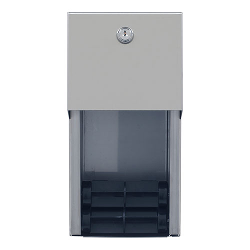 GP 2-Roll Vertical 4.5" Standard Roll Toilet Paper Dispenser By GP Pro Stainless Steel, 1 Dispenser
