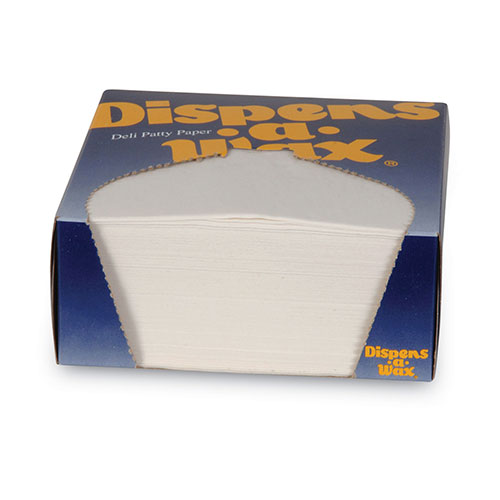 GP Dispens-A-Wax Waxed Deli Patty Paper, 4.75 x 5, White, 1,000/Box, 24 Boxes/Carton