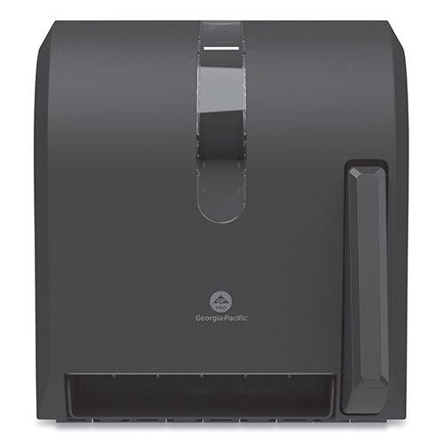 GP Hygienic Push-Paddle Roll Towel Dispenser, 13 x 10 x 14.4, Black