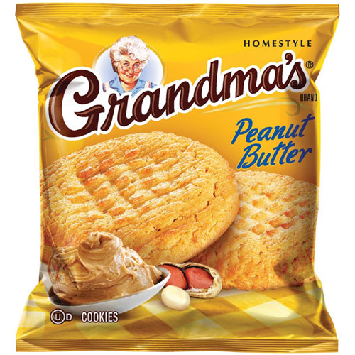 Grandma's Peanut Butter Cookies, Peanut Butter, 2.88 oz, 60/Carton