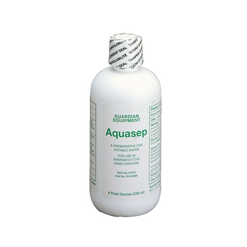 Guardian AquaGuard Gravity-Flow Eye Wash Refill, 8 oz, Bacteriostatic Additive