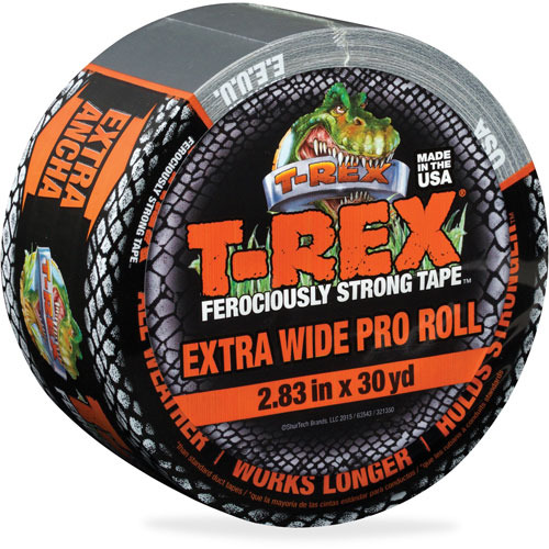 Henkel Consumer Adhesives T-Rex Duct Tape, 17 mil, 2.83" x 30 yds, 3" Core, Silver