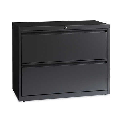 Hirsh 10000-Series 2 Drawer Metal Lateral File Cabinet, 36"x18.6"x28", Dark Gray