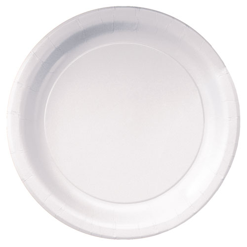 Hoffmaster Coated Paper Dinnerware, Plate, 9", White, 50/Pack, 10 Packs/Carton